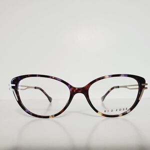 Womens Red Rose Bianchi Lavender Tortoise Eyeglasses Frames Handmade In Italy